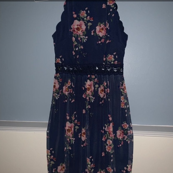 Floral Cutout Formal Dress - Picture 2 of 5